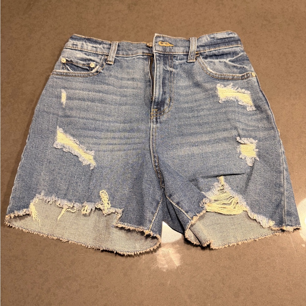 Rewash Light Blue Distressed Jean Shorts